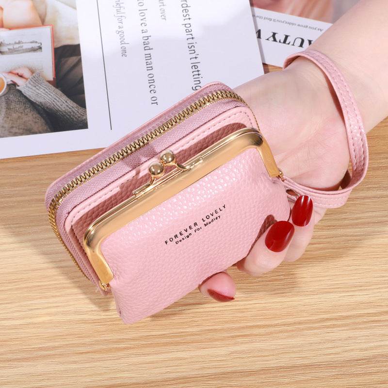 Compact Women's Leather Wallet – Short Bifold with Large Capacity & Card Organizer - grabzbags.com