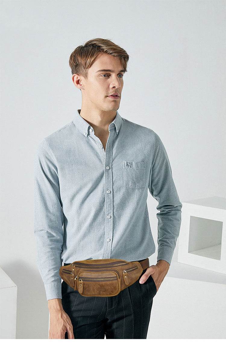 Retro Leather Shoulder Messenger Bag – Large-Capacity Crossbody Satchel for Men - grabzbags.com
