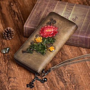 Retro Skeleton-Skin Style Zipper Bag – Rub-Colored Ladies' Handbag with Vintage Charm - grabzbags.com