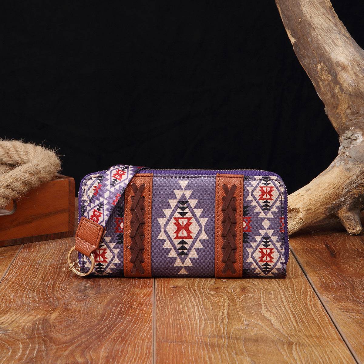 Bohemian Style Women's Wallet – Vintage Cotton & Linen Hand-Carry Card Holder Purse - grabzbags.com