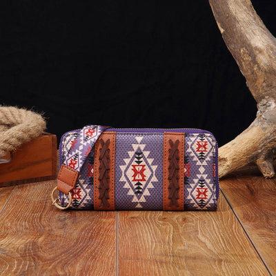 Bohemian Style Women's Wallet – Vintage Cotton & Linen Hand-Carry Card Holder Purse - grabzbags.com