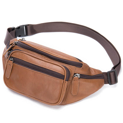 Men’s Sheepskin Mobile Phone Waist Bag – Sports & Casual Leather Belt Pouch - grabzbags.com
