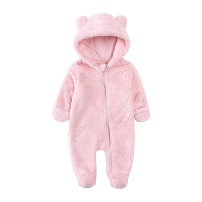 Winter Warm Hoodies Baby Romper