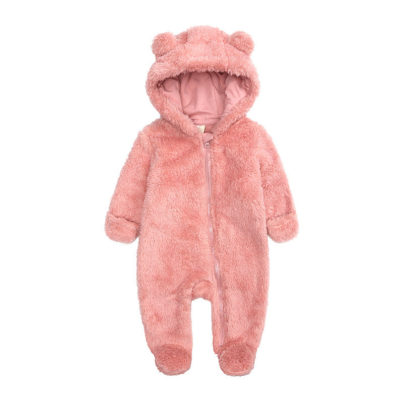 Winter Warm Hoodies Baby Romper