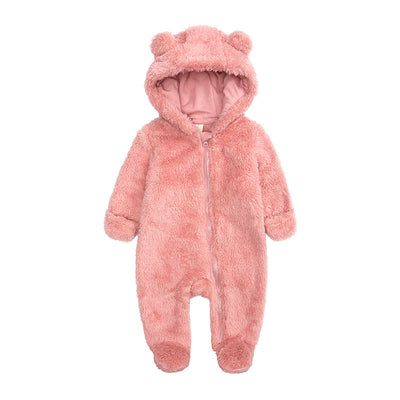 Winter Warm Hoodies Baby Romper