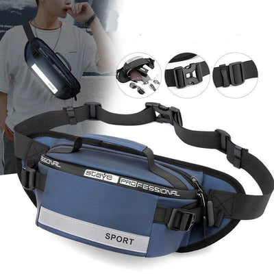 Men’s Reflective Waist Bag – Crossbody Pack for Travel, Running, Hiking & Cycling - grabzbags.com
