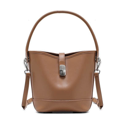 Women's Bucket Bag – High-Quality Cowhide Shoulder Handbag for Everyday Fashion - grabzbags.com