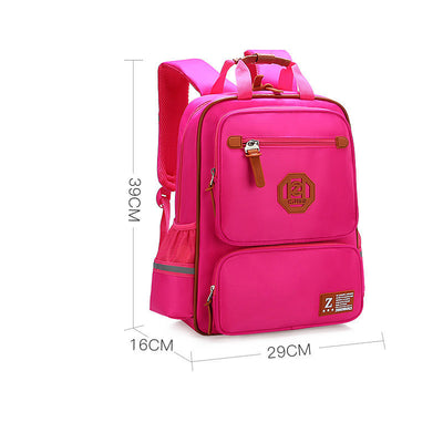 Student Fashion Casual Schoolbag – Solid Color Waterproof Nylon Backpack, Lightweight & Wear-Resistant