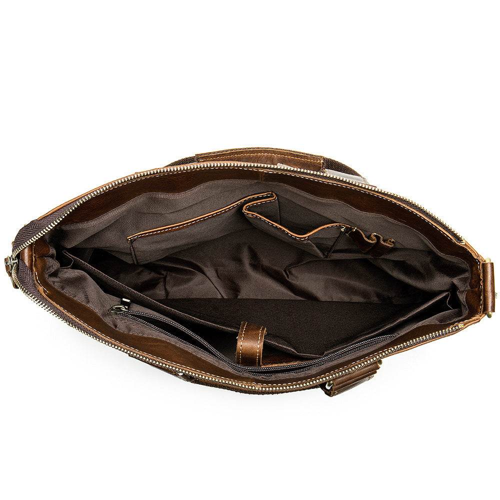 Retro Shoulder Handbag – First Layer Cowhide Leather Bag for Men & Women - grabzbags.com
