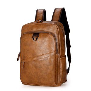 Men’s Korean Style PU Leather Backpack – Casual & Stylish Leisure Travel Bag - grabzbags.com