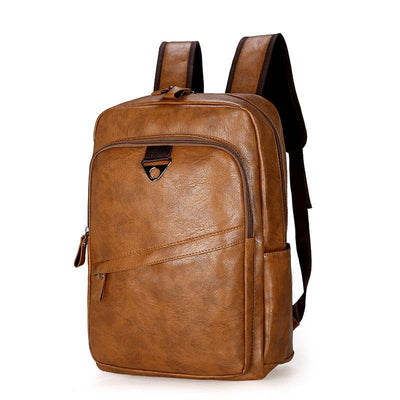 Men’s Korean Style PU Leather Backpack – Casual & Stylish Leisure Travel Bag - grabzbags.com