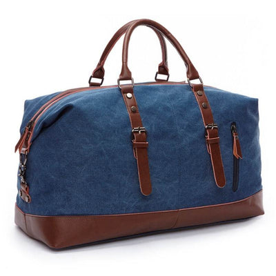 Men’s Retro Canvas Travel Tote – Large Capacity Shoulder Bag for Short Trips - grabzbags.com