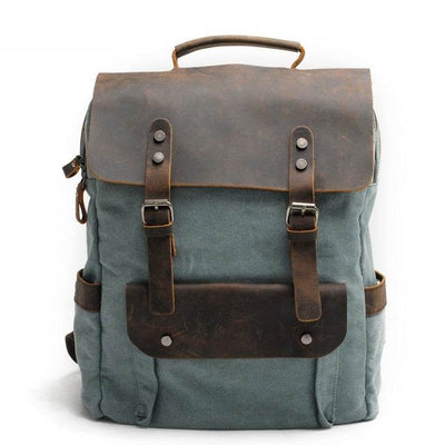 Vintage Canvas Backpack – Retro Travel Rucksack for Men - grabzbags.com