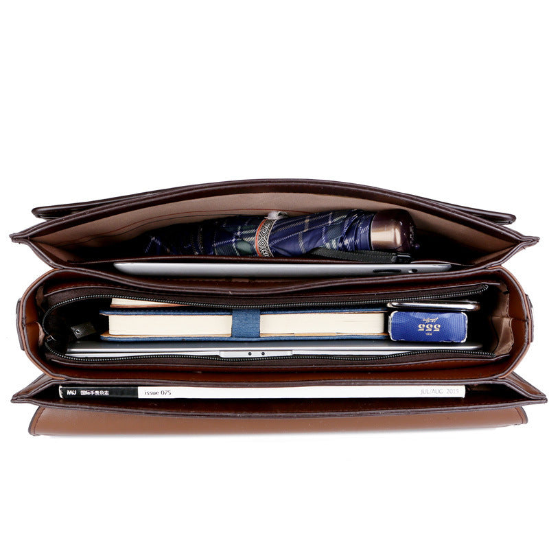 Men’s Business Briefcase – Wear-Resistant Laptop Handbag & Crossbody Bag