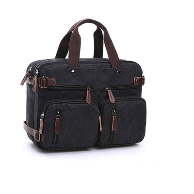 Men’s Casual Canvas Briefcase – Large-Capacity Handbag with Zipper Closure for Work & Travel - grabzbags.com
