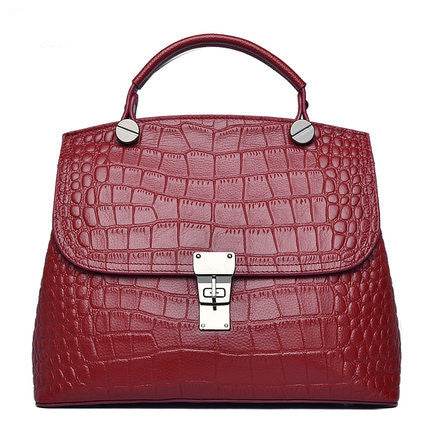 Women’s Genuine Cattlehide Leather Handbag – First Layer Fashion Tote - grabzbags.com