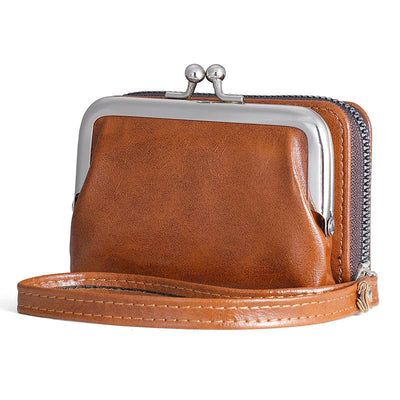 Women’s 4-Inch Buckle Coin Purse – Vintage Clip Closure Mini Wallet - grabzbags.com