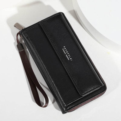 Men’s Casual Long PU Wallet – Multiple Card Slots, Slim & Durable - grabzbags.com