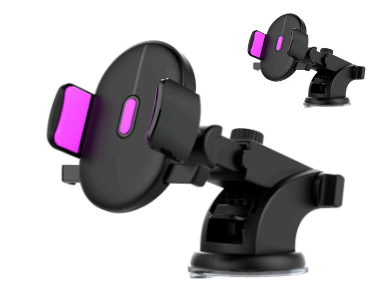 Car Phone Holder – Long Rod Telescopic Dashboard Mount with Suction Cup