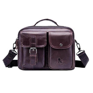 Men’s Cowhide Diagonal Crossbody Bag – Stylish Leather Shoulder Bag - grabzbags.com
