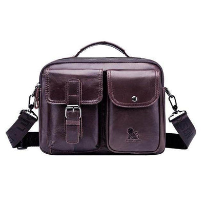 Men’s Cowhide Diagonal Crossbody Bag – Stylish Leather Shoulder Bag - grabzbags.com