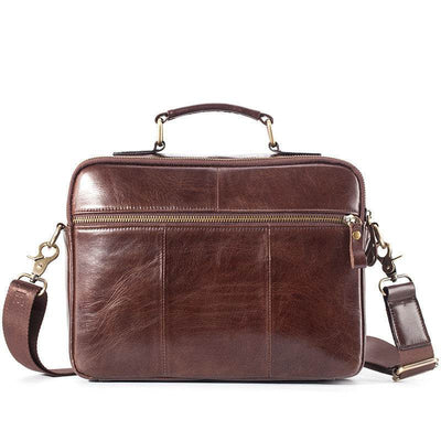 Pi Liushu Men’s Large-Capacity Leather Messenger Bag – Multifunctional Single Shoulder Briefcase, Top Layer Cowhide - grabzbags.com