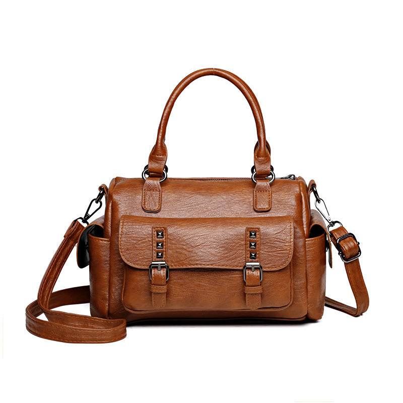 Vintage Large-Capacity Shoulder Bag / Crossbody Satchel - grabzbags.com