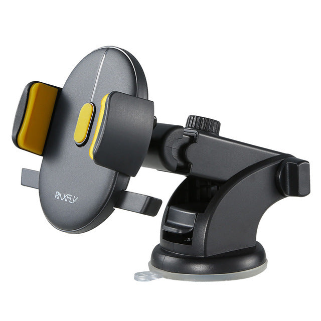 Car Phone Holder – Long Rod Telescopic Dashboard Mount with Suction Cup