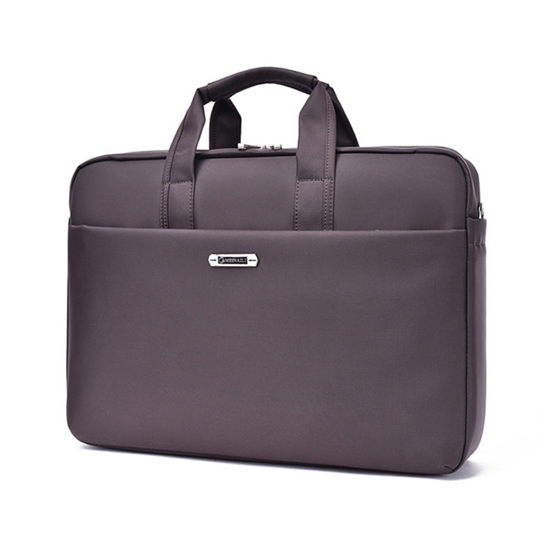 Large Capacity 15-Inch Briefcase – Nylon Business Laptop Bag with Multiple Compartments, Single Shoulder & Crossbody