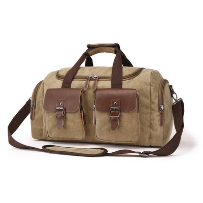 European-American Style Canvas Travel Bag – Portable Weekender Duffel - grabzbags.com