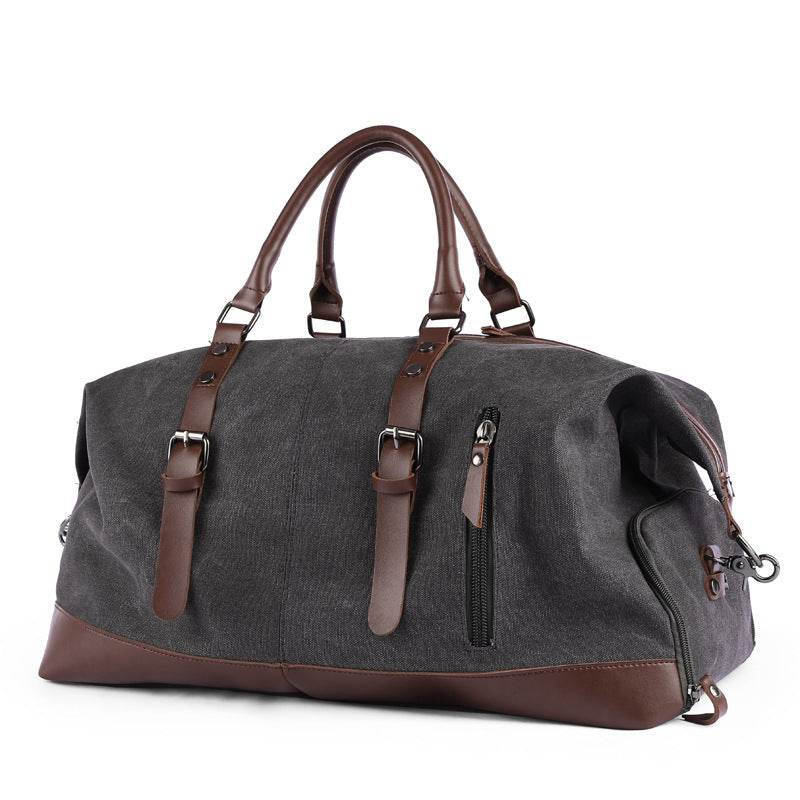 Men’s Retro Canvas Travel Tote – Large Capacity Shoulder Bag for Short Trips - grabzbags.com