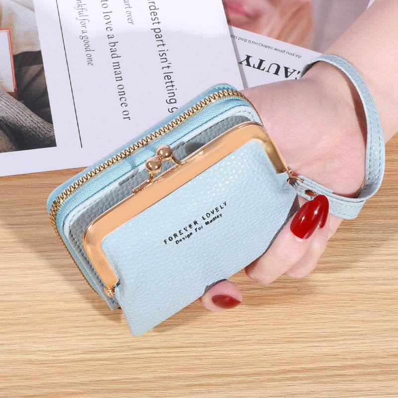 Compact Women's Leather Wallet – Short Bifold with Large Capacity & Card Organizer - grabzbags.com