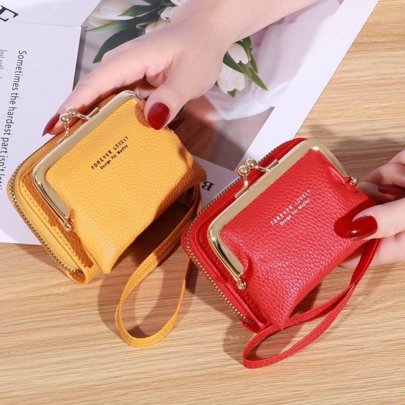 Compact Women's Leather Wallet – Short Bifold with Large Capacity & Card Organizer - grabzbags.com