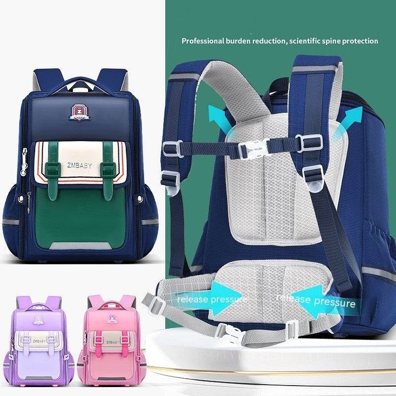 Ergonomic Lightweight Children's School Backpack – One-Piece Design with Spine Protection - grabzbags.com