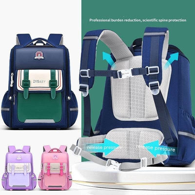 Ergonomic Lightweight Children's School Backpack – One-Piece Design with Spine Protection - grabzbags.com