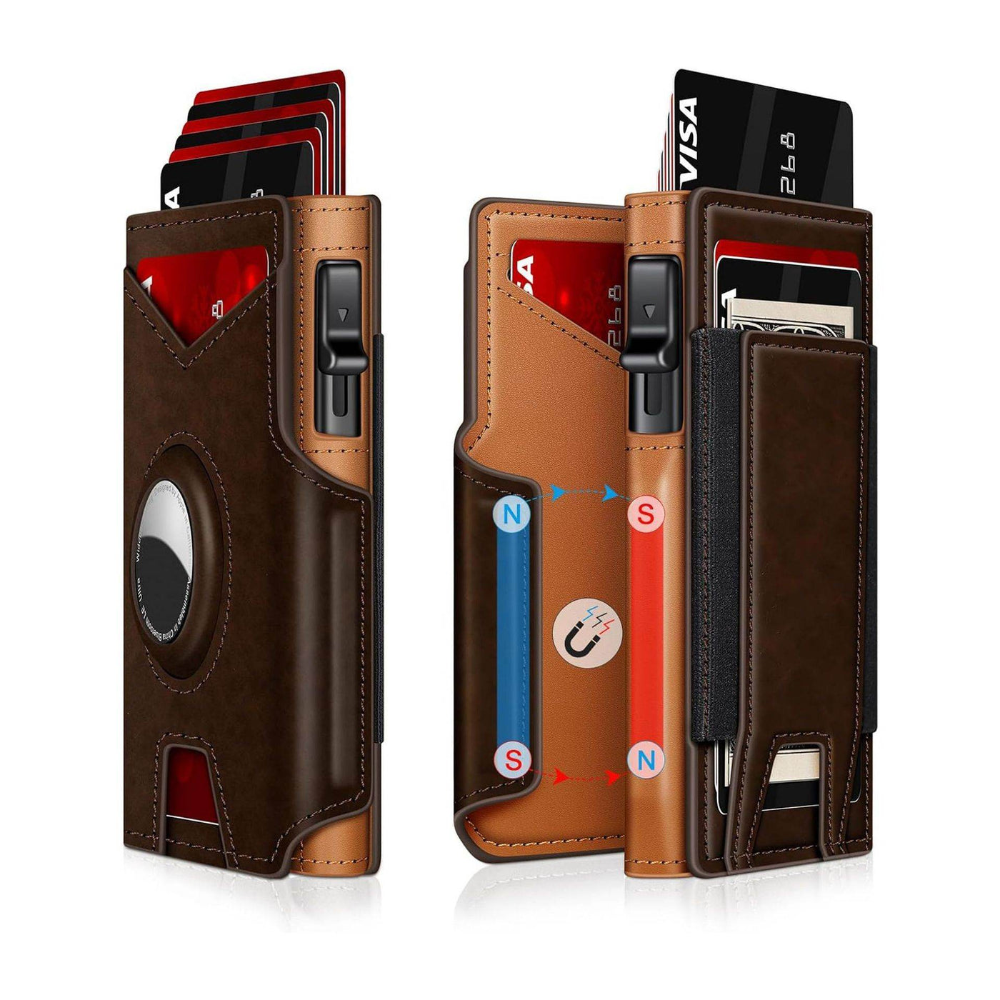 Men’s Metal Card Holder – RFID Anti-Theft Slim Wallet with Swipe Protection - grabzbags.com