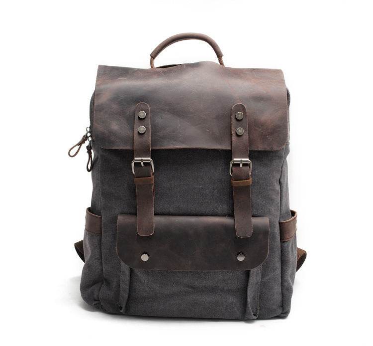 Vintage Canvas Backpack – Retro Travel Rucksack for Men - grabzbags.com