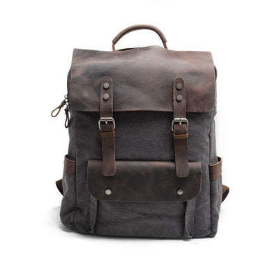 Vintage Canvas Backpack – Retro Travel Rucksack for Men - grabzbags.com