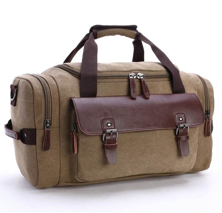 Large Capacity Canvas Travel Bag – Student Shoulder Sling & Hand-Carry Luggage Duffel - grabzbags.com