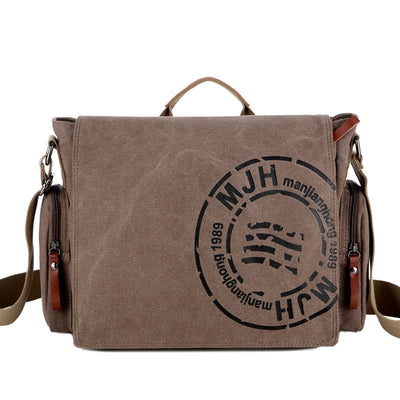 Canvas Laptop Messenger Bag – Men’s Shoulder Briefcase Computer Bag