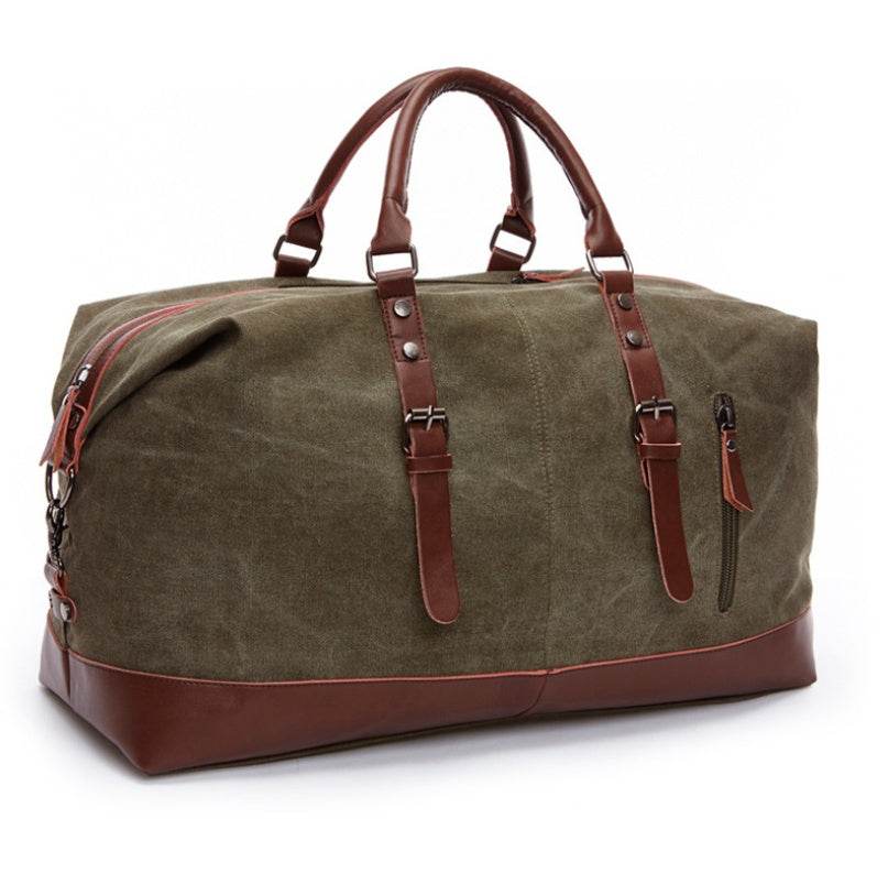 Men’s Retro Canvas Travel Tote – Large Capacity Shoulder Bag for Short Trips - grabzbags.com