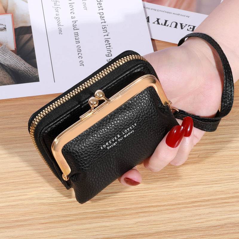 Compact Women's Leather Wallet – Short Bifold with Large Capacity & Card Organizer - grabzbags.com