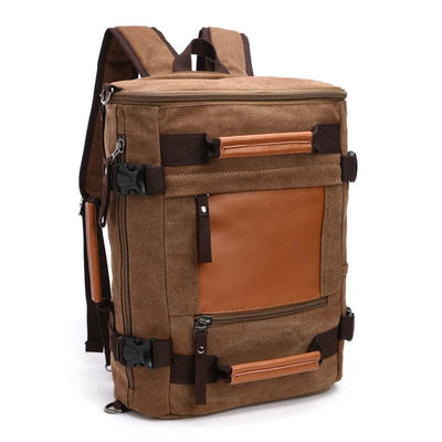 Men’s Canvas Travel Duffel Bag – Durable Weekender Shoulder Bag - grabzbags.com