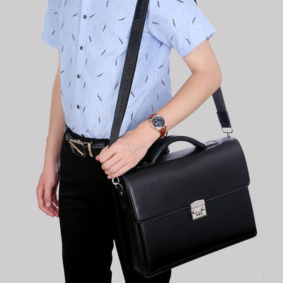 Men’s Business Briefcase – Wear-Resistant Laptop Handbag & Crossbody Bag