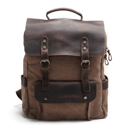 Vintage Canvas Backpack – Retro Travel Rucksack for Men - grabzbags.com