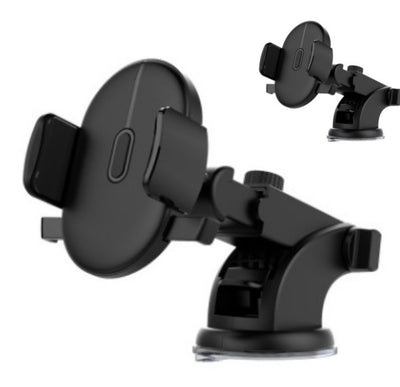 Car Phone Holder – Long Rod Telescopic Dashboard Mount with Suction Cup