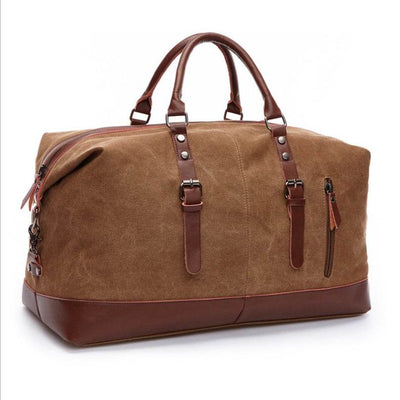 Men’s Retro Canvas Travel Tote – Large Capacity Shoulder Bag for Short Trips - grabzbags.com