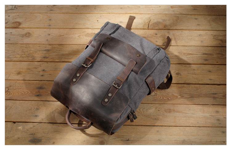 Vintage Canvas Backpack – Retro Travel Rucksack for Men - grabzbags.com