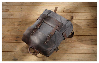 Vintage Canvas Backpack – Retro Travel Rucksack for Men - grabzbags.com