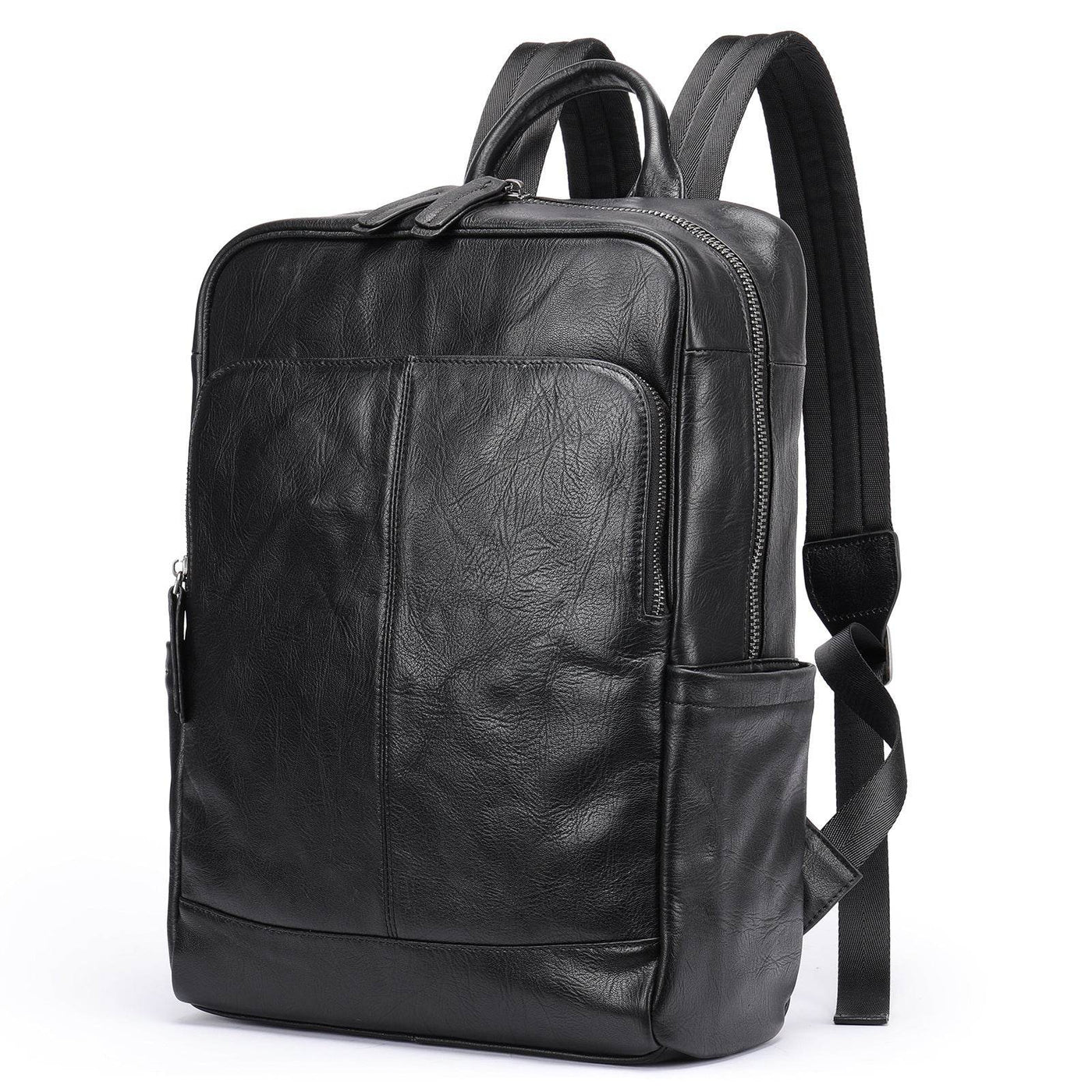 Men’s Genuine Leather Business Backpack – Professional Laptop Bag for Work & Travel - grabzbags.com
